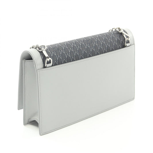 MORABITO Autograph Shoulder Bag PVC Canvas Leather