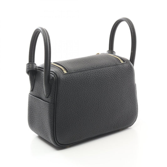 Hermes Lindy Mini Leather Shoulder Bag Black