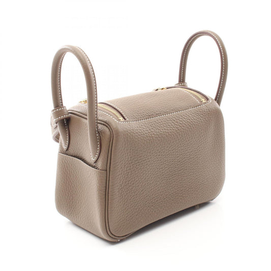 Hermes Lindy Mini Shoulder Bag Brown Leather