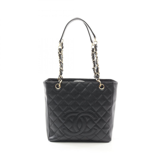 Chanel Matelasse PST Tote Bag Leather Black