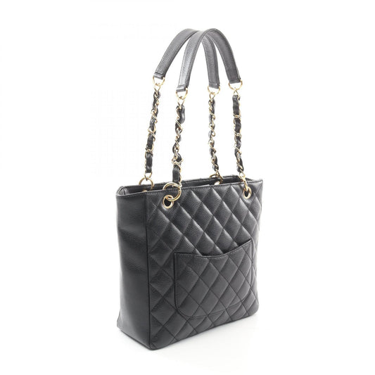 Chanel Matelasse PST Tote Bag Leather Black