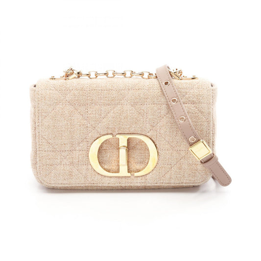 Dior CARO Small Shoulder Bag Fabric Leather