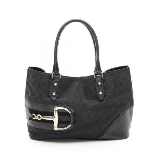Gucci GG Canvas Leather Tote Bag