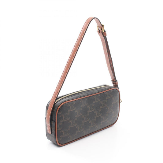 Celine Triomphe Shoulder Bag PVC Canvas Leather