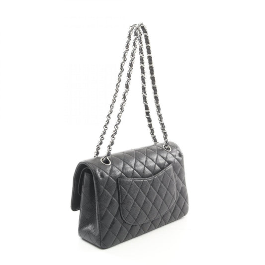 Chanel Matelasse W Flap Shoulder Bag Leather