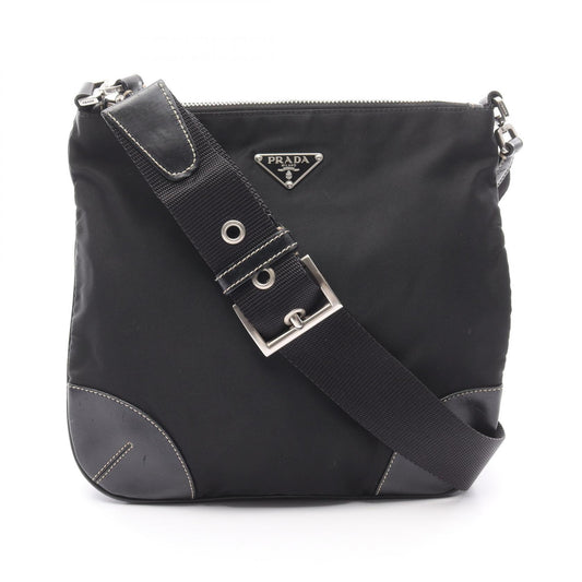 Prada Nylon Leather Shoulder Bag