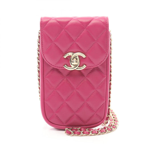 Chanel Lambskin Matelasse Phone Case Bag