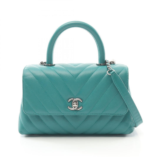 Chanel Coco Handle V-Stitch Leather Handbag