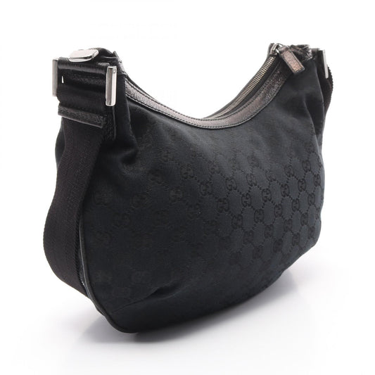 Gucci GG Canvas Leather Shoulder Bag Black