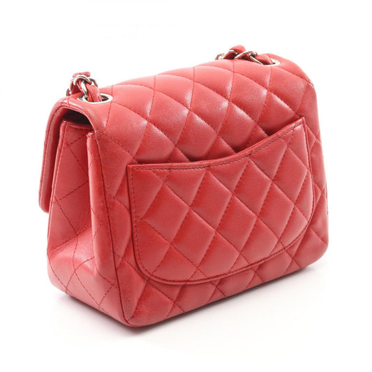 Chanel Mini Matelasse Lambskin Shoulder Bag Red