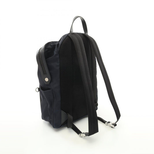 Fendi Nylon Leather Backpack Blue 7VZ035