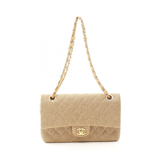 Chanel Matelasse W Flap Shoulder Bag Fabric