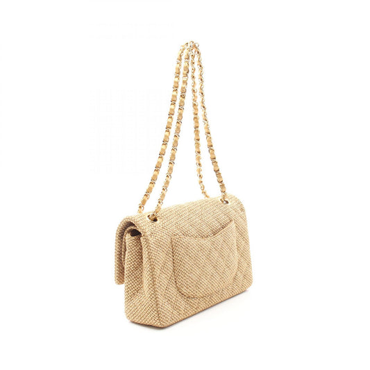 Chanel Matelasse W Flap Shoulder Bag Fabric