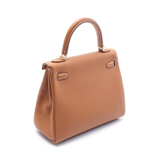 Hermes Kelly 25 Togo Leather Handbag Brown