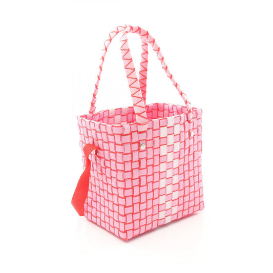 Marni Woven Leather Polypropylene Handbag Pink