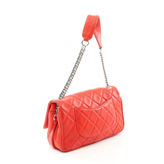 Chanel Lambskin Matelasse Shoulder Bag Red