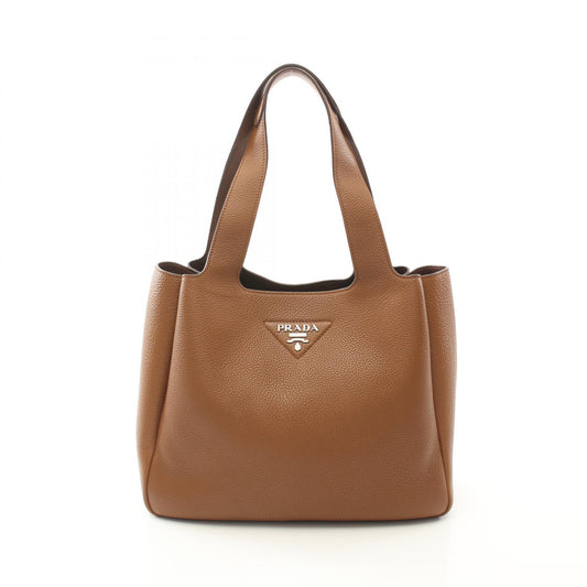 Prada Leather Tote Bag Brown