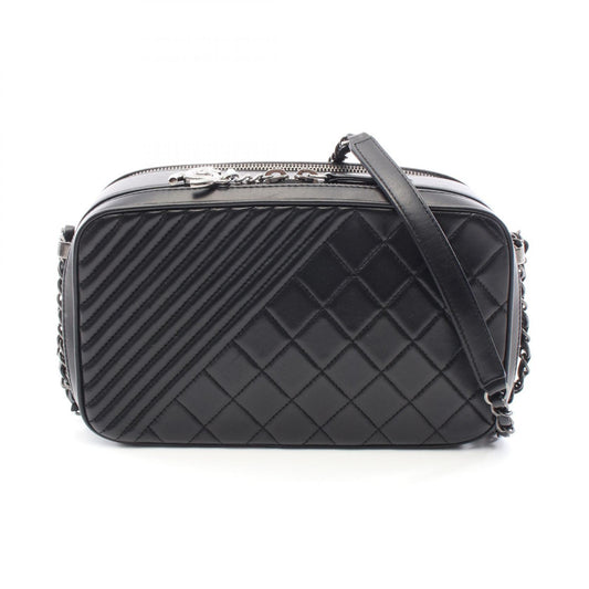 Chanel Boy Camera Shoulder Bag Lambskin Black