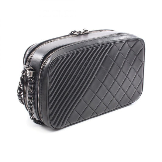 Chanel Boy Camera Shoulder Bag Lambskin Black