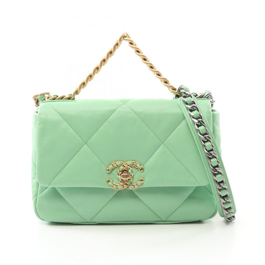 Chanel 19 Matelasse Lambskin Shoulder Bag Green
