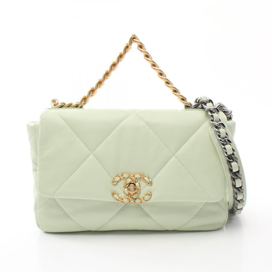 Chanel 19 Matelasse Lambskin Shoulder Bag Green