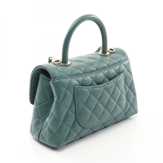Chanel Caviar Coco Handle Flap Handbag A92990