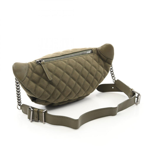Chanel Canvas Leather Matelasse Waist Bag A98617