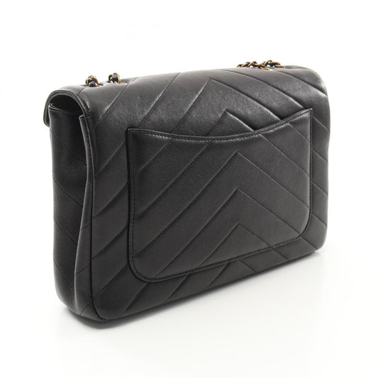 Chanel Chevron V-Stitch Lambskin Shoulder Bag