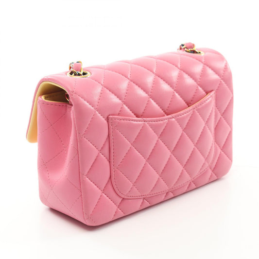 Chanel Mini Matelasse 20 Shoulder Bag Pink Lambskin