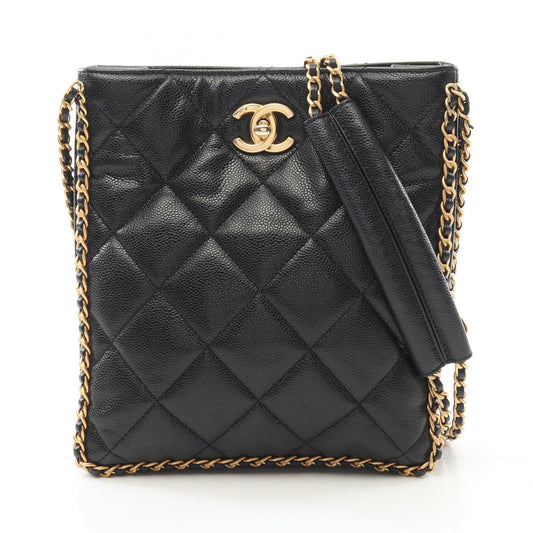 Chanel Small Shopping Bag Caviar Skin Black