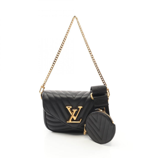 Louis Vuitton Multi Pochette New Wave Noir Leather Shoulder Bag M56461