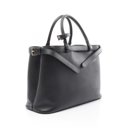 Prada Leather Buckle Double Belt Medium Handbag
