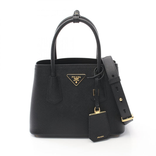 Prada Saffiano Cuir Leather Handbag Black