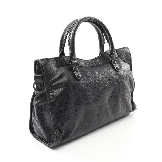 Balenciaga City Medium Leather Handbag Black