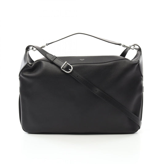 Celine Leather Shoulder Bag Black