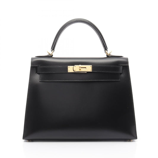 Hermes Kelly 28 Handbag Black Leather