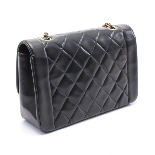 Chanel Diana Flap Lambskin Shoulder Bag Black