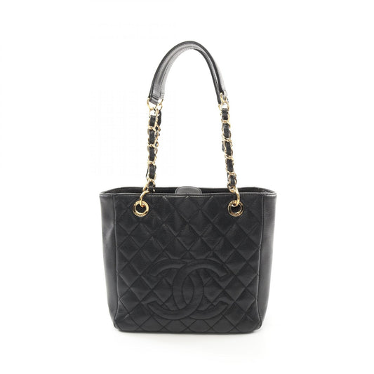 Chanel Matelasse PST Tote Bag Leather Black