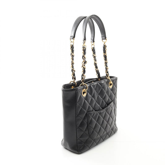 Chanel Matelasse PST Tote Bag Leather Black