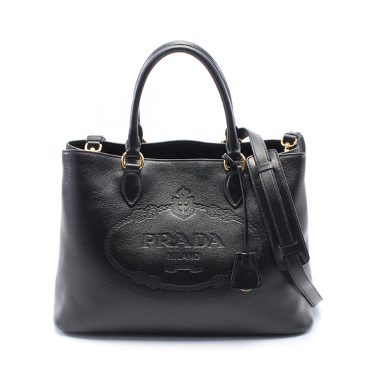 Prada Leather Handbag Black 1BA579