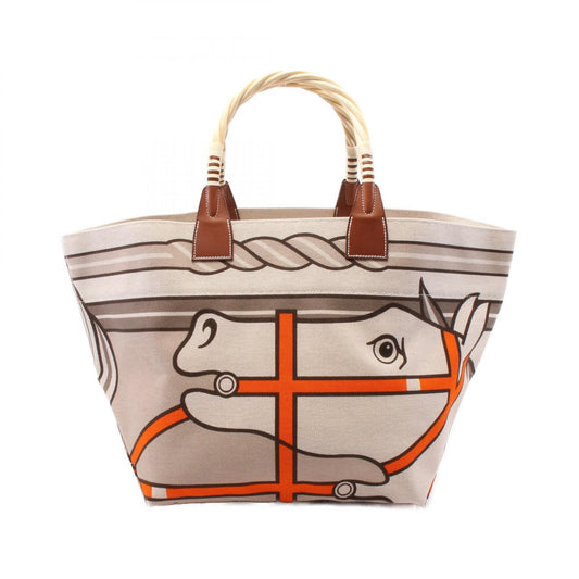 Hermes Steeple Large Tote Bag Beige/Orange