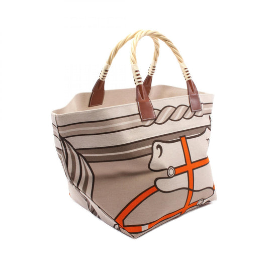 Hermes Steeple Large Tote Bag Beige/Orange