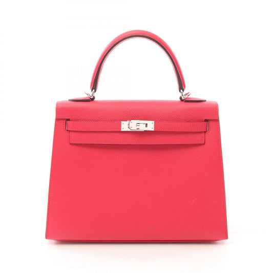 Hermes Kelly 25 Leather Handbag Pink