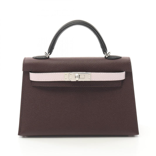 Hermes Mini Kelly 2 Tricolor Leather Handbag