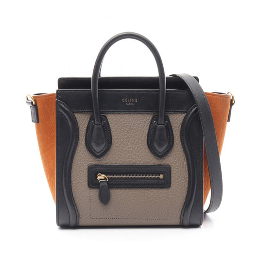 Celine Luggage Nano Shopper Leather Handbag