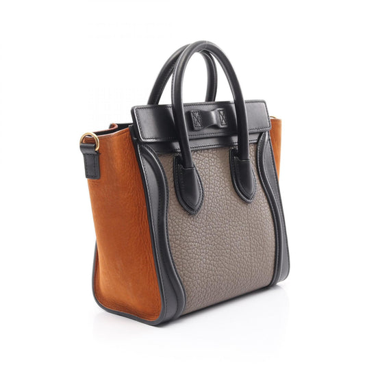 Celine Luggage Nano Shopper Leather Handbag