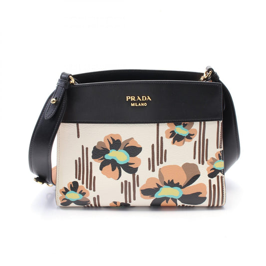 Prada Leather Bibliotheque Shoulder Bag 1BC034