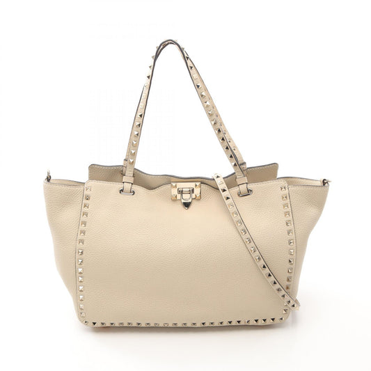 Valentino Garavani Rockstuds Leather Tote Bag