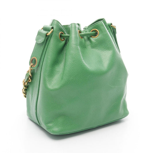 Chanel Calf Coco Mark Shoulder Bag Green