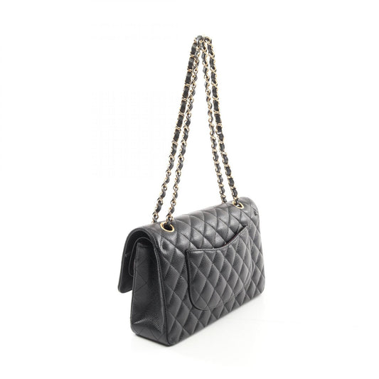 Chanel Matelasse W Flap Shoulder Bag Leather